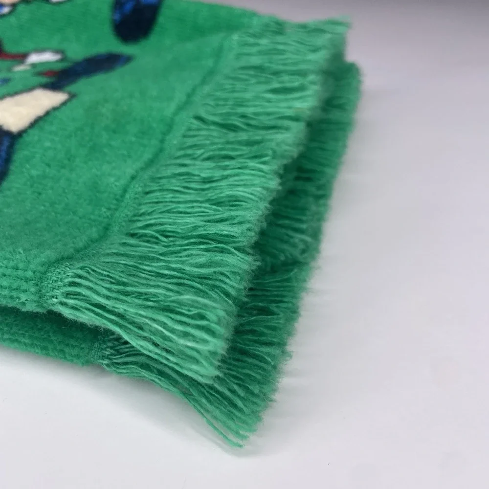Vintage Christmas Hand Towel Holiday Teddy Bears Kitschy Kitchen Hilasol Cotton